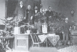 Fredrik Linden, Olaus Okerson, Charles Asplund, GA Osbrink, Andrew Olson - photo taken in 12th Street Church