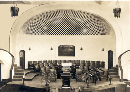 View of the organ and choir loft.-1927