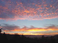 Image of sunrise taken 10/18/2003 Portland, Oregon