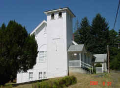 View of church similar to the black and white photo above.