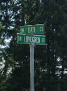 The street corner the church is on - SW Date St and Lovegren Dr.