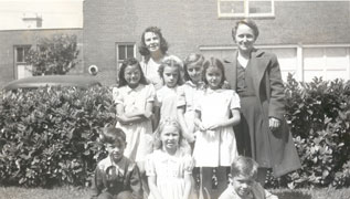 A Sunday School class in the 1950's - Ruth Davis and Gladys Peterson, Sunday School Teachers