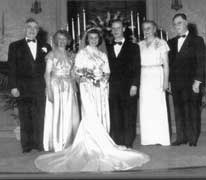 Earl & Pearl's wedding - Mr. & Mrs. Ernie Hanson (Myrtle) & Dr. and Mrs. Linus Johnson (Ruth) March 17, 1951
