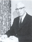 Pastor Eklof in the study.