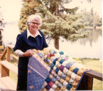Quilt made for Arlene Peterson - Missionary - Photo taken 1979