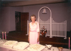 Evelyn's 70th birthday party at church