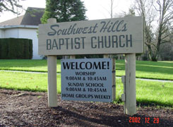 Sign at the North Entrance to the Church